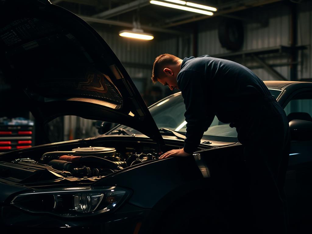 IronForge mechanic working on an open engine bay